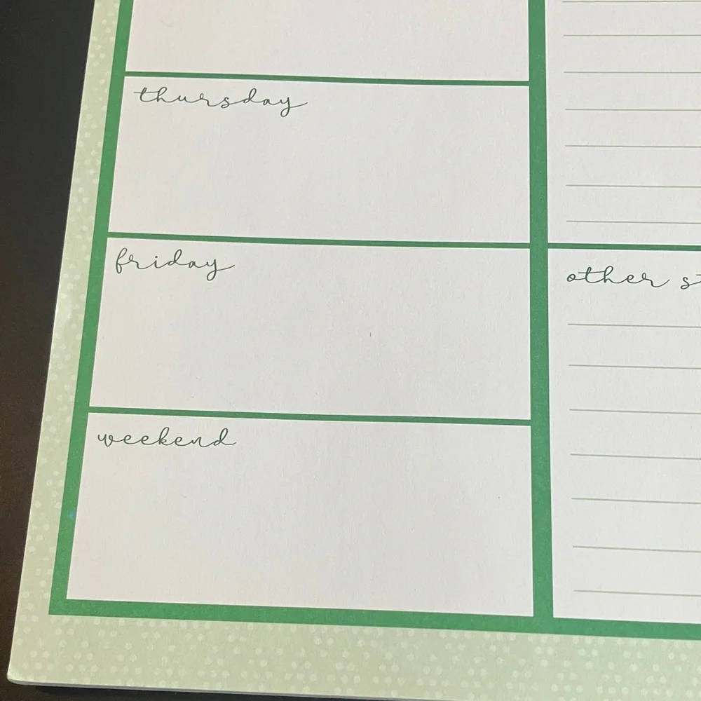 Lemon-Themed Checklist Notepad and weekly planner pad